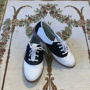 black and white oxford shoes